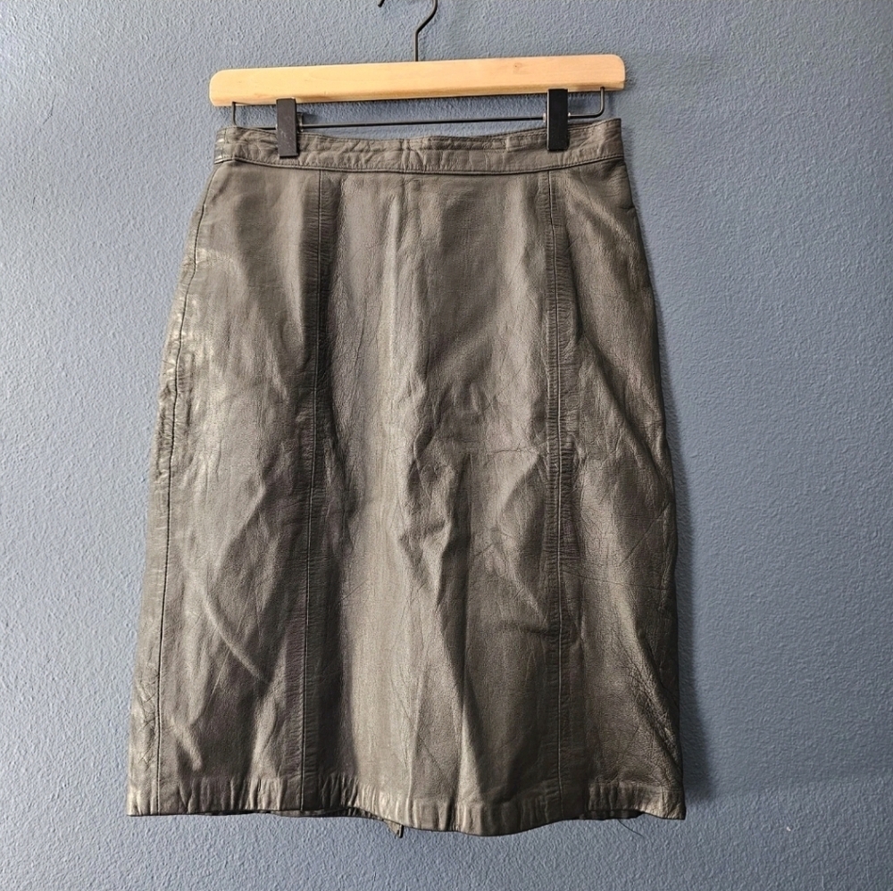 Vintage Express • Genuine‎ Leather Skirt